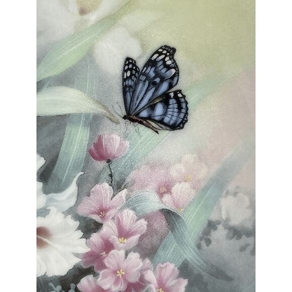 Jewels of the Flowers "Amethyst Flight" Collectors Plate, Tan Chun Chiu 1991 - Picture 6 of 8